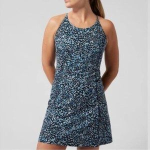 Athleta NWT‎ $99 Women's Infinity Printed Tennis Dress Clouded Leopard Blue XS